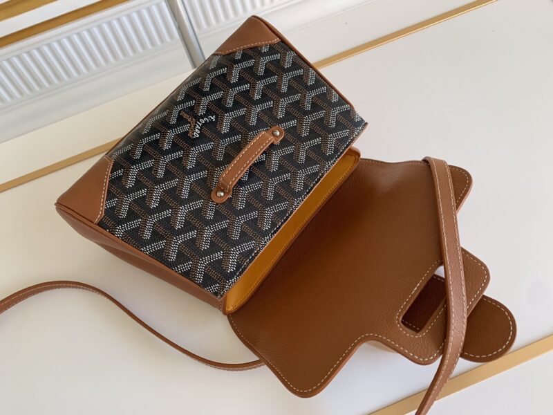 Goyard Coated Canvas and Leather Saigon Top Handle Bag-21CM - Image 5
