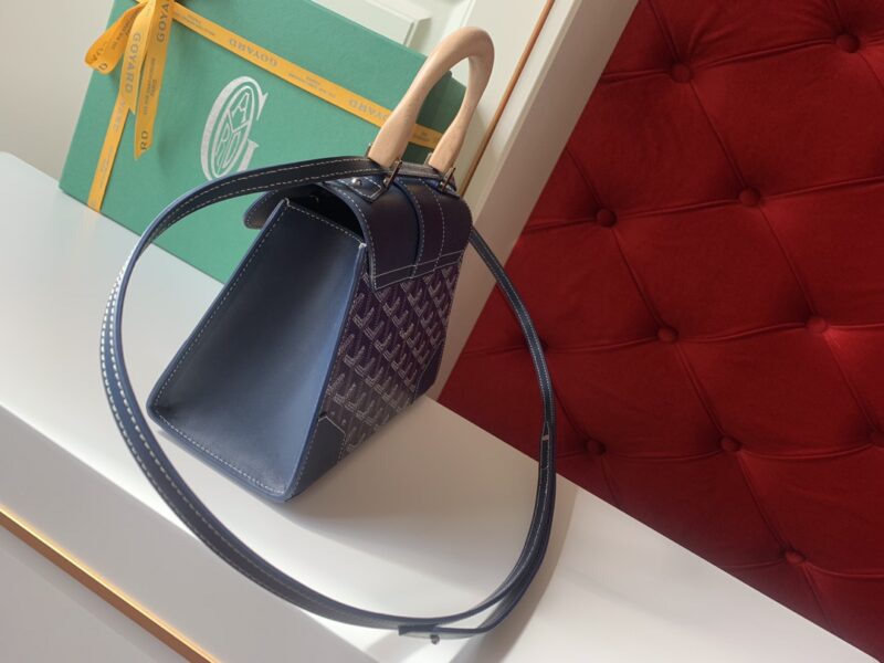 Goyard Coated Canvas and Leather Saigon Top Handle Bag-21CM - Image 2