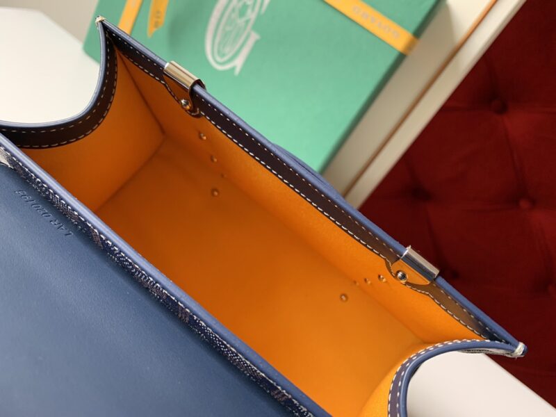 Goyard Coated Canvas and Leather Saigon Top Handle Bag-21CM - Image 8