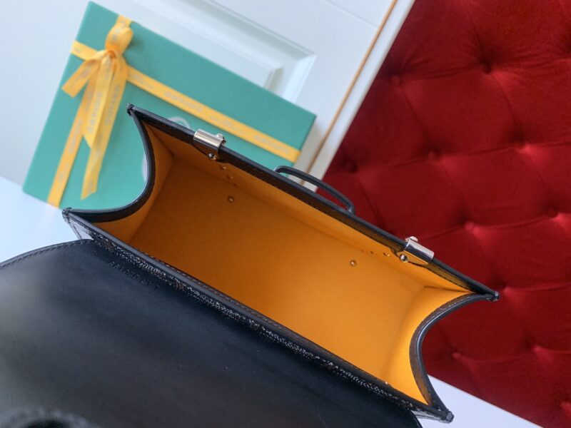 Goyard Coated Canvas and Leather Saigon Top Handle Bag-21CM - Image 2