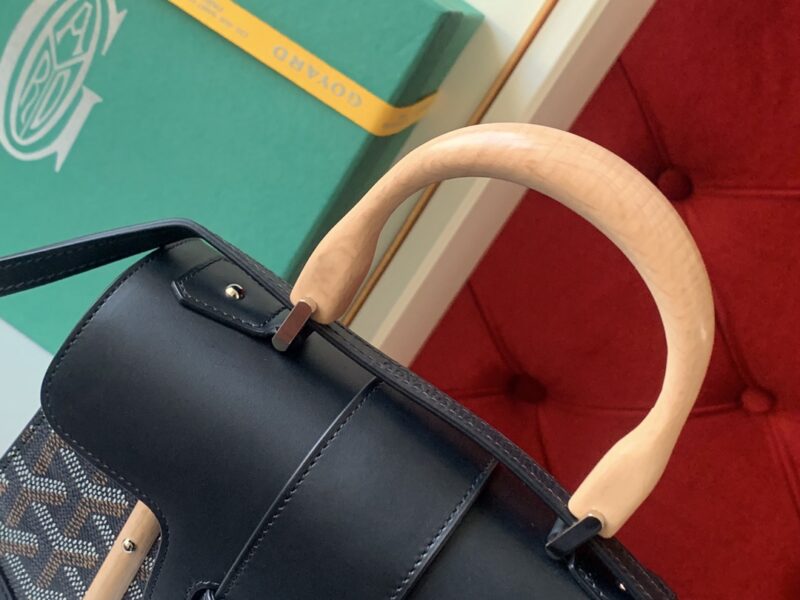 Goyard Coated Canvas and Leather Saigon Top Handle Bag-21CM - Image 7