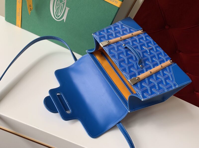 Goyard Coated Canvas and Leather Saigon Top Handle Bag-21CM - Image 5