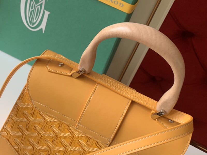 Goyard Coated Canvas and Leather Saigon Top Handle Bag-21CM - Image 6