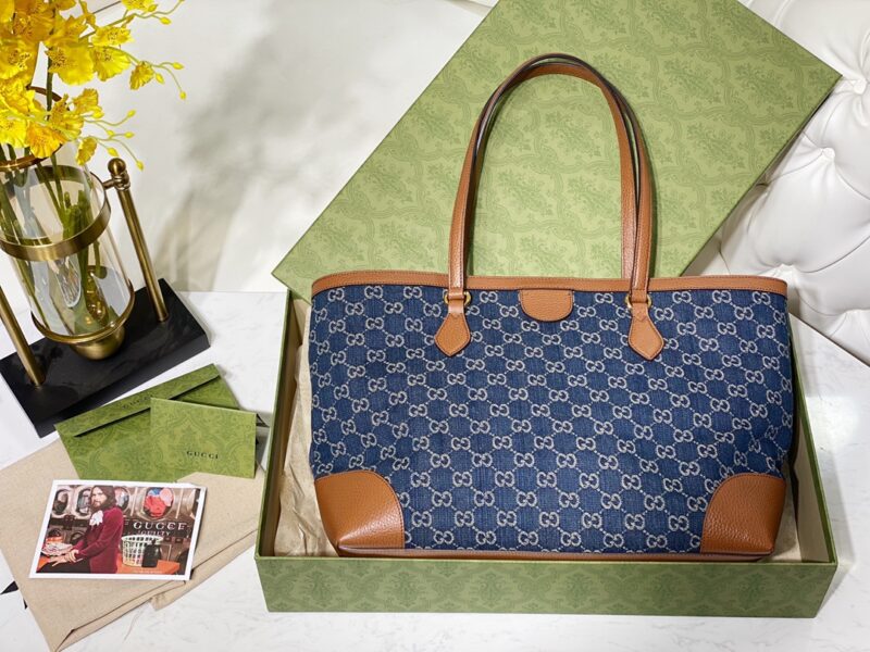 Gucci Demin Tote Handbags-38*28*14CM - Image 6