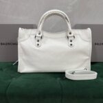 Balenciag Women's Le City Bag in Optic White-38*24*14CM - Image 2