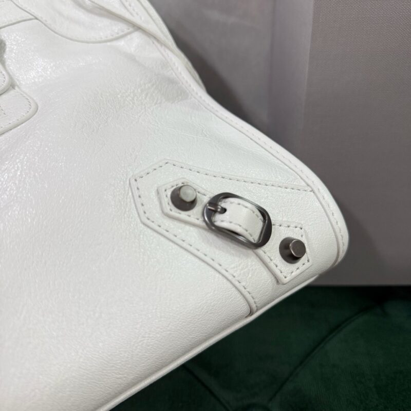 Balenciag Women's Le City Bag in Optic White-38*24*14CM - Image 7