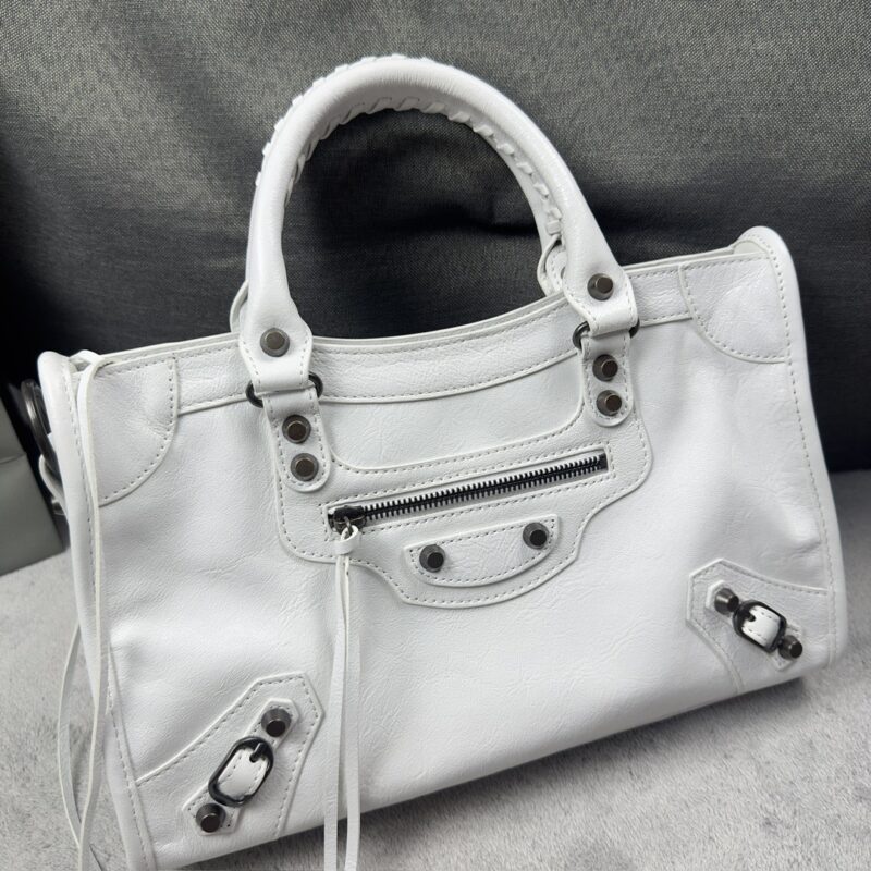 Balenciag Women's Le City Bag in Optic White-30*20*11CM - Image 6