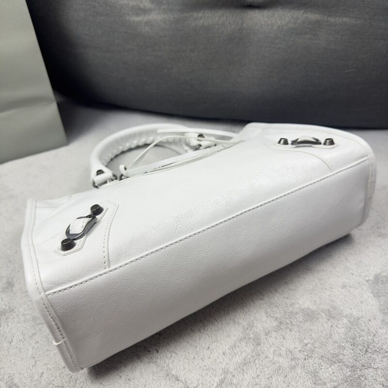 Balenciag Women's Le City Bag in Optic White-30*20*11CM - Image 7