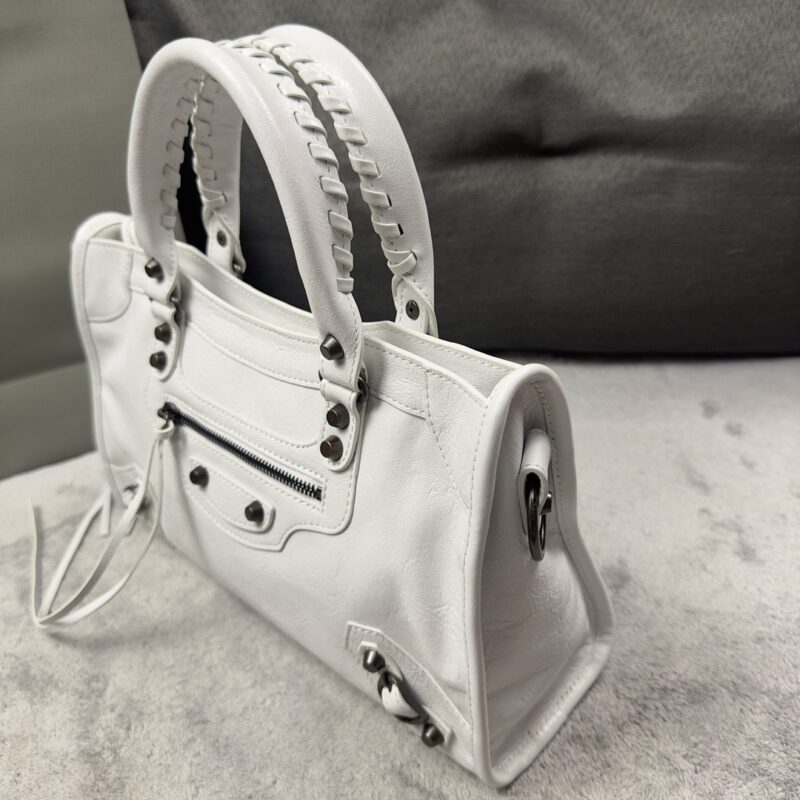 Balenciag Women's Le City Bag in Optic White-30*20*11CM - Image 8