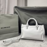 Balenciag Women's Le City Bag in Optic White-30*20*11CM - Image 9