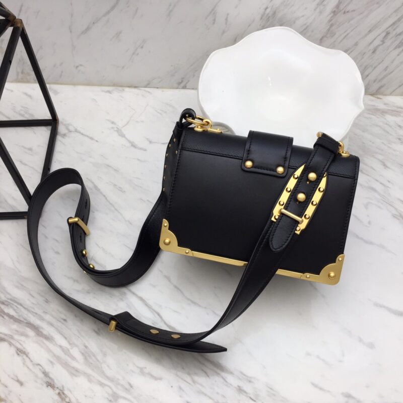 Prada 1BD045 Leather Cahier Bag-1BH082-20x14x8.5CM - Image 5
