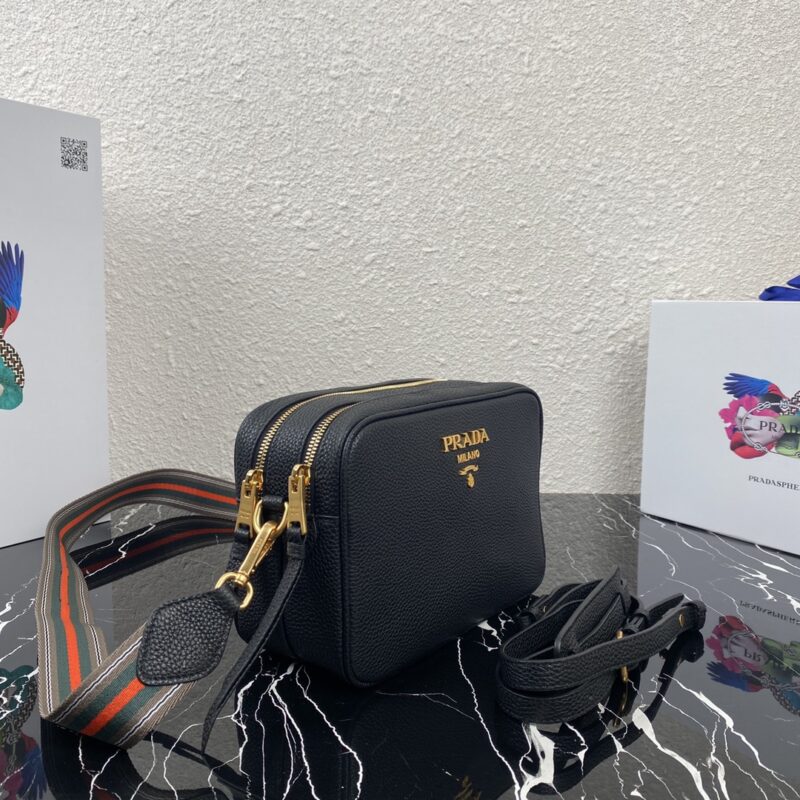 Prada Leather Cross-Body Bag-1BH082-22X15X9CM - Image 7