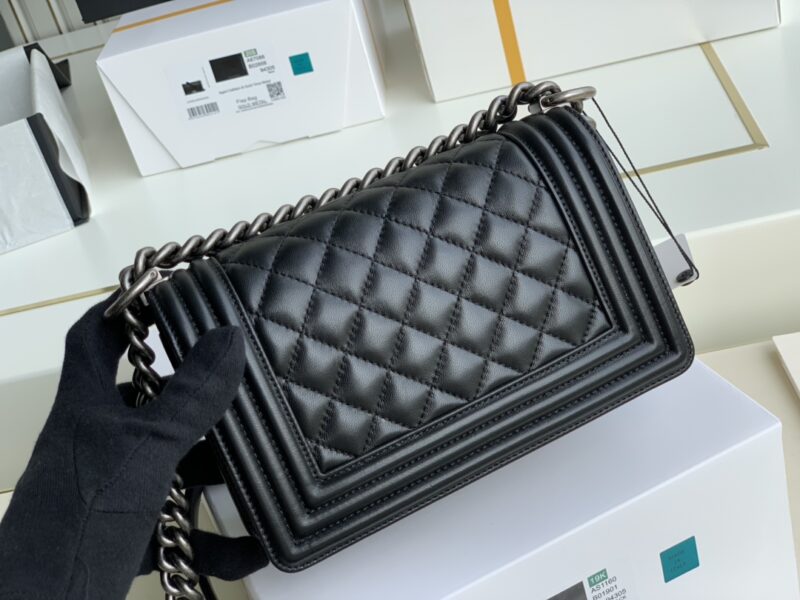 Ch@nel Boy Bag-Lambskin-20CM - Image 9