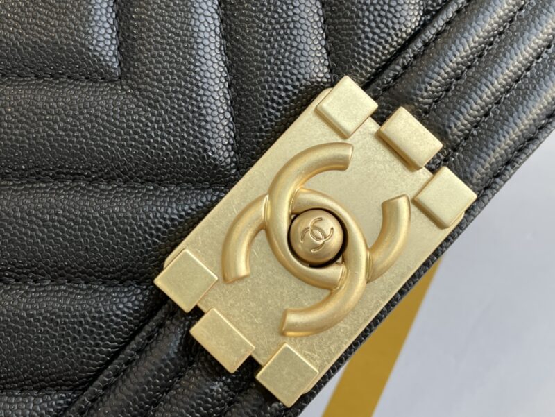 Ch@nel Boy Bag-Caviar-20CM - Image 3