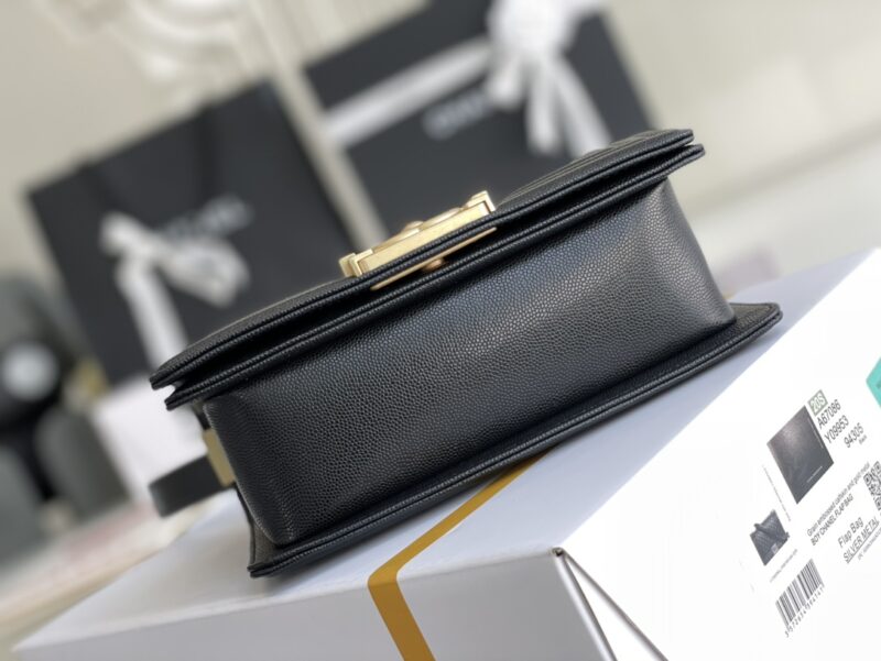 Ch@nel Boy Bag-Caviar-20CM - Image 6