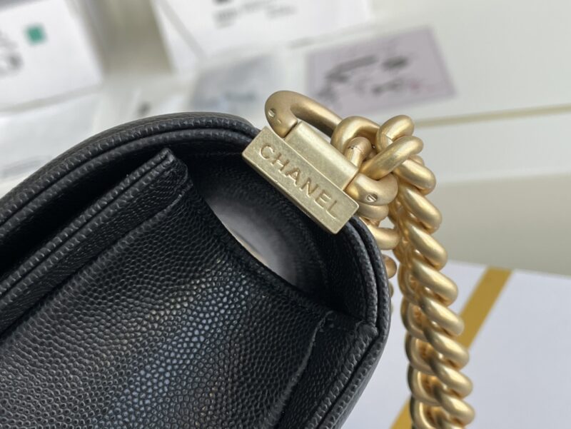 Ch@nel Boy Bag-Caviar-20CM - Image 7