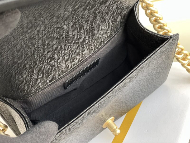 Ch@nel Boy Bag-Caviar-20CM - Image 8