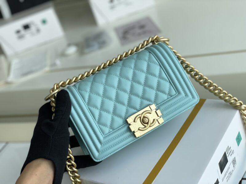 Ch@nel Boy Bag-Caviar-20CM - Image 3