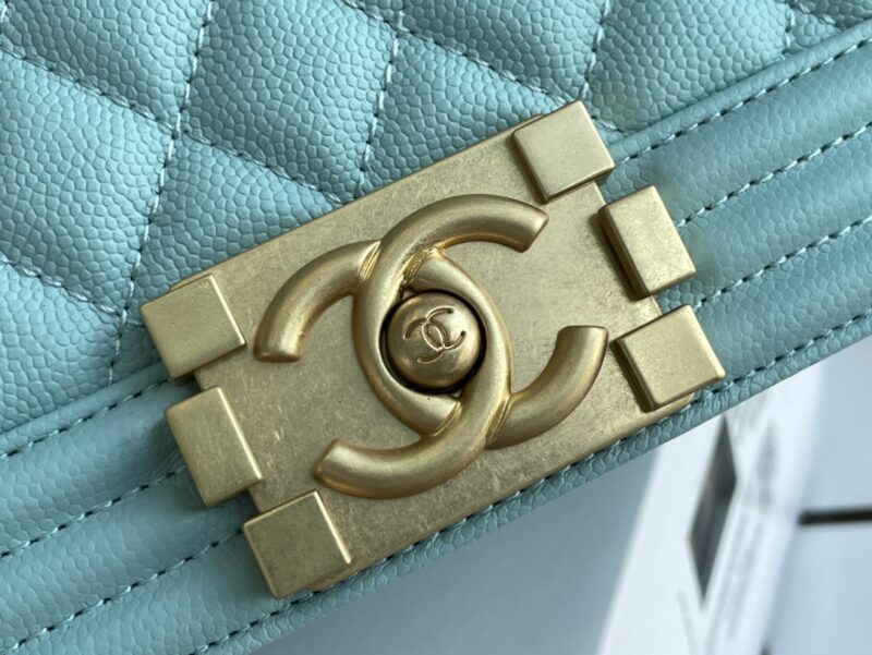 Ch@nel Boy Bag-Caviar-20CM - Image 4