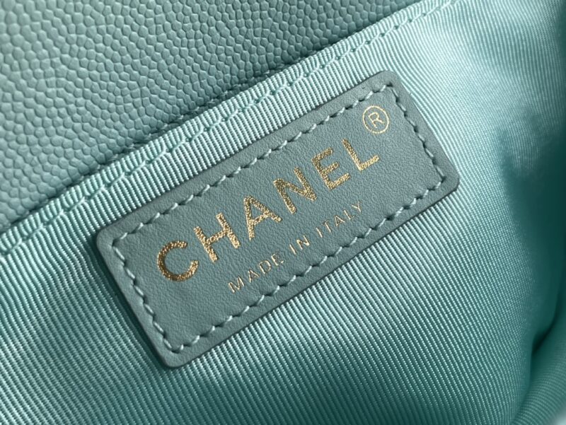 Ch@nel Boy Bag-Caviar-20CM - Image 7