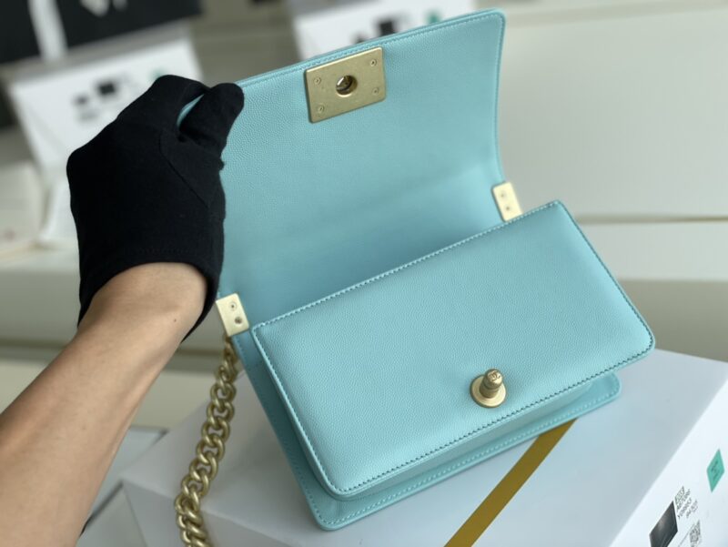 Ch@nel Boy Bag-Caviar-20CM - Image 5