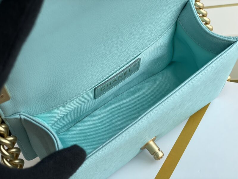 Ch@nel Boy Bag-Caviar-20CM - Image 9