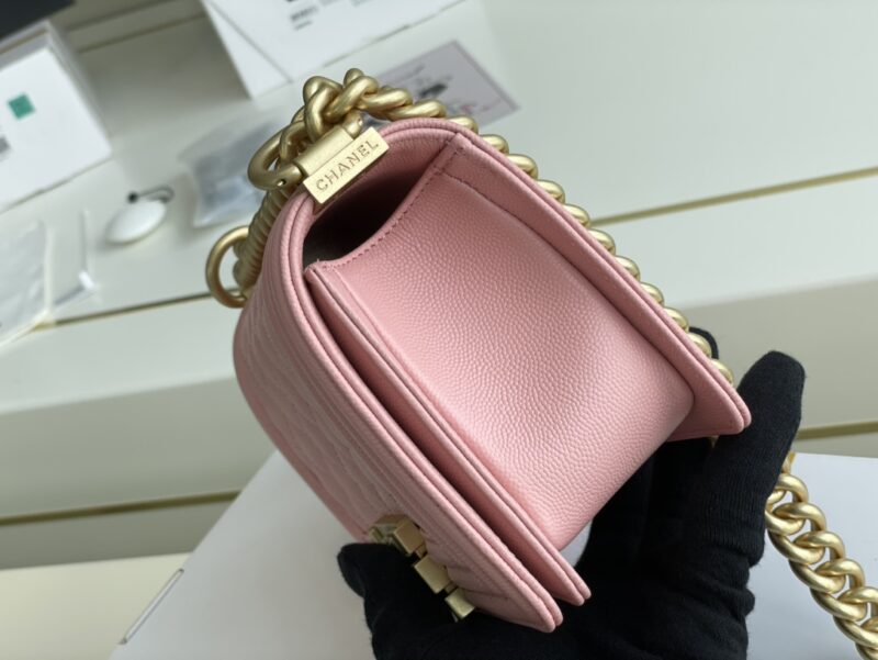 Ch@nel Boy Bag-Caviar-20CM - Image 9