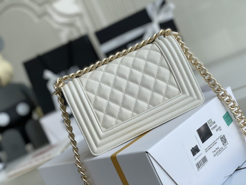 Ch@nel Boy Bag-Caviar-20CM - Image 8