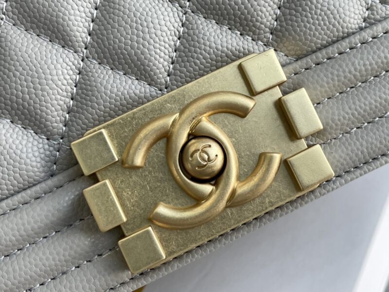 Ch@nel Boy Bag-Caviar-20CM - Image 7