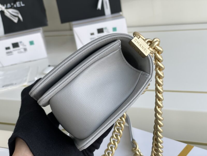 Ch@nel Boy Bag-Caviar-20CM - Image 9