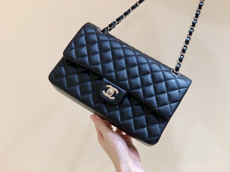 Ch@nel Flap Bag-Lambskin Leather-Silver Hardware-25CM - Image 7