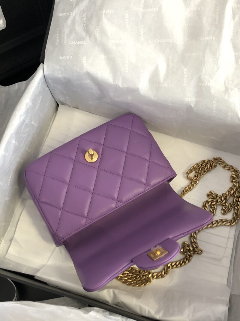 Ch@nel Flap Bag-18×12×5CM - Image 8