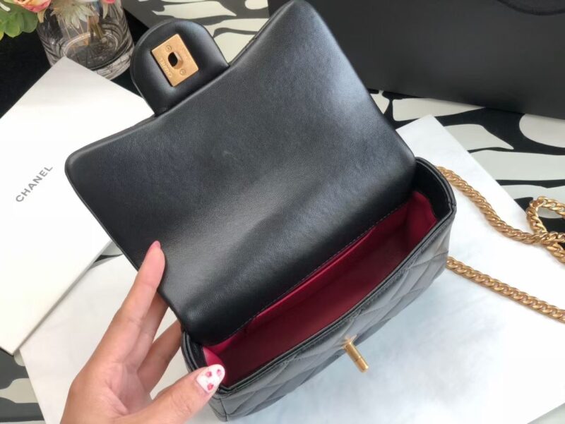 Ch@nel Flap Bag-18×12×5CM - Image 3