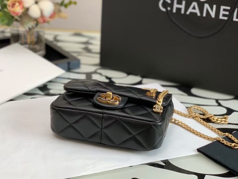 Ch@nel Flap Bag-18×12×5CM - Image 8