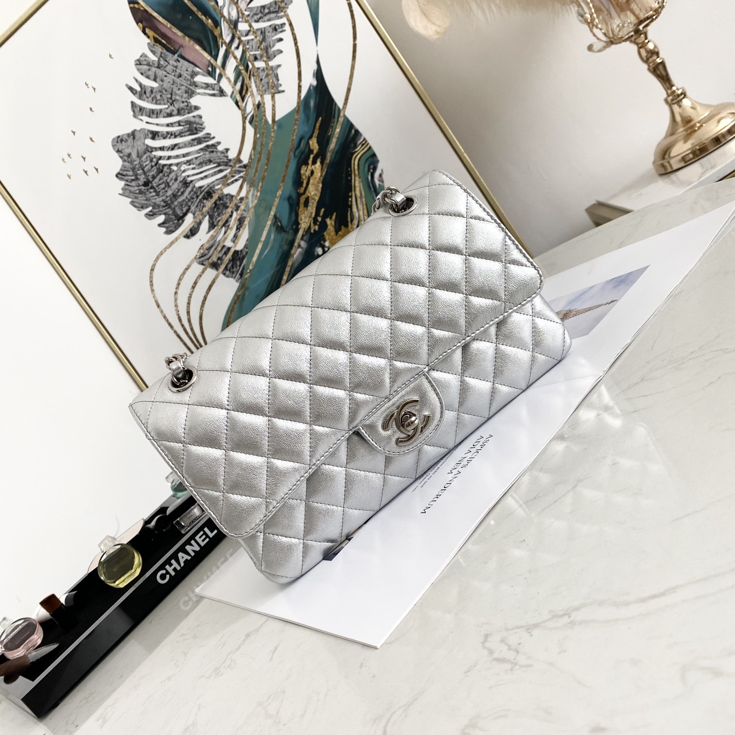 rew-986443rewwerwer_2_.jpg Ch@nel Flap Bag-25CM - Image 1