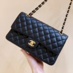 Ch@nel Flap Bag-Lambskin Leather-Gold Hardware-25CM