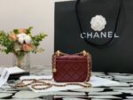 Ch@nel Quilted Pearl Crush Clutch With Chain Bag-12*9*2CM - Image 3
