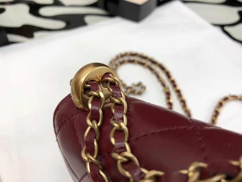 Ch@nel Quilted Pearl Crush Clutch With Chain Bag-12*9*2CM - Image 6