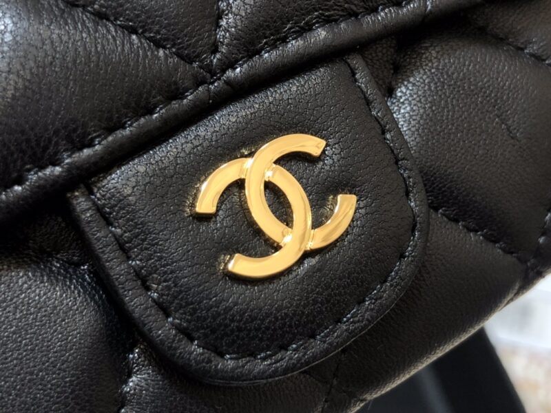 Ch@nel Wallet-Gold Harware-Lamskin-11*10CM - Image 4