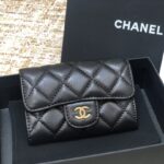 Ch@nel Wallet-Gold Harware-Lamskin-11*10CM