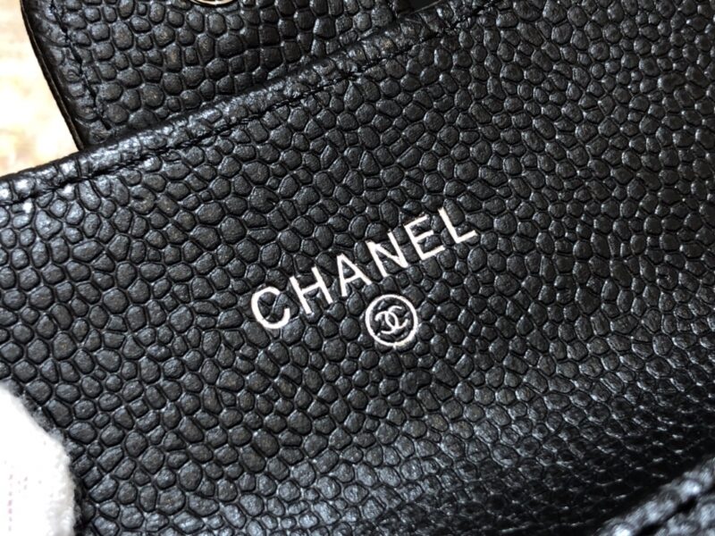 Ch@nel Wallet-Silver Harware-Caviar-11*10CM - Image 4