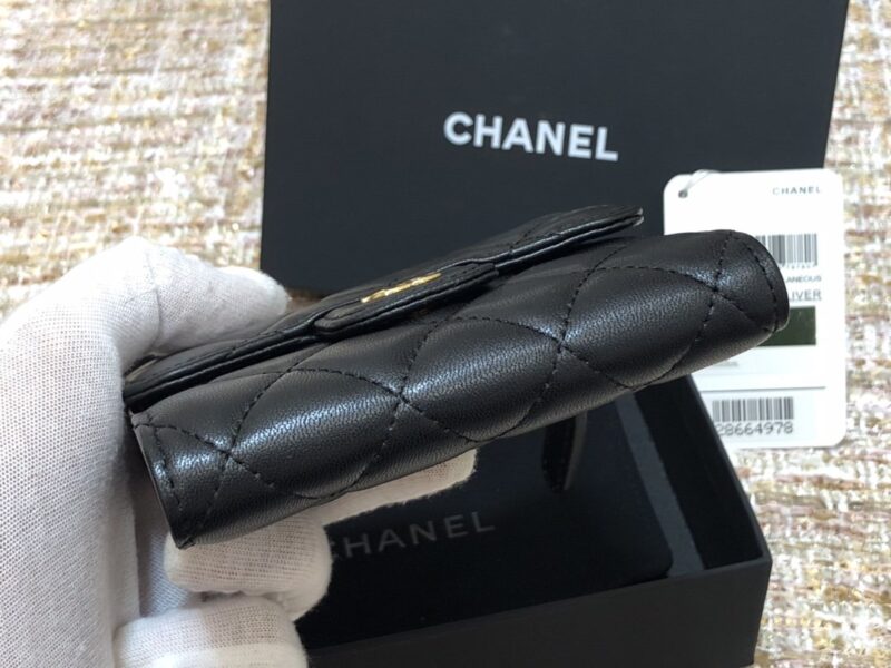 Ch@nel Wallet-Gold Harware-Lamskin-11*10CM - Image 3