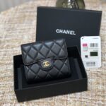 Ch@nel Wallet-Gold Harware-Lamskin-11*10CM