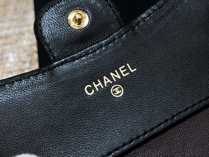 Ch@nel Wallet-Gold Harware-Lamskin-11*10CM - Image 7