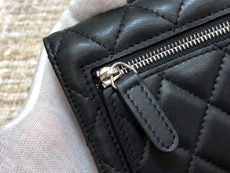 Ch@nel Wallet-Gold Harware-Lamskin-11*10CM - Image 6