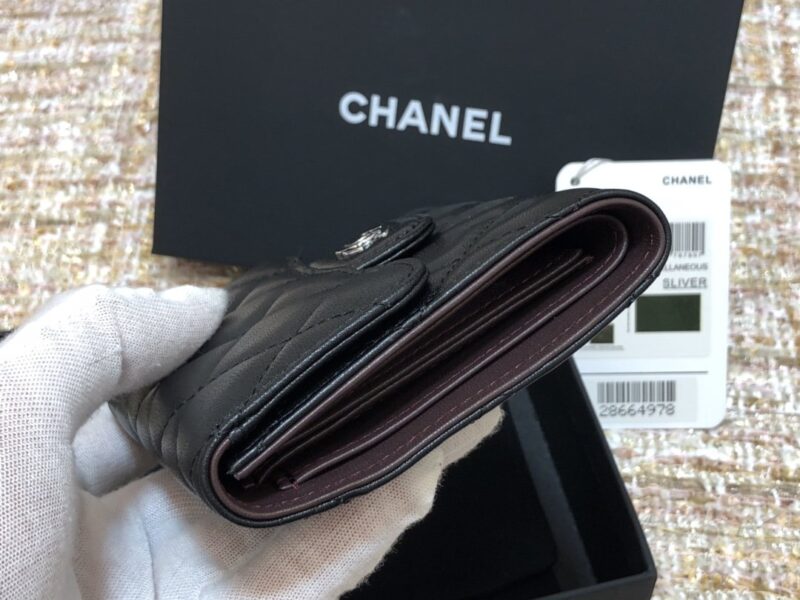 Ch@nel Wallet-Gold Harware-Lamskin-11*10CM - Image 8