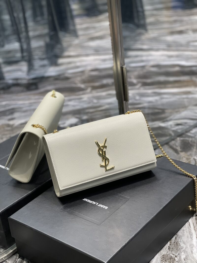 YSL Medium In Grain De Pouder Embossed Leather-24*14.5*5.5CM - Image 9