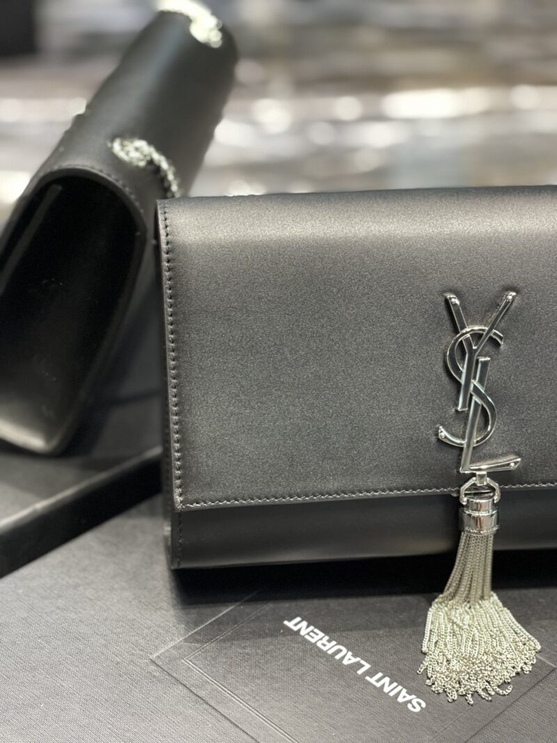 YSL Kate Medium With Tassle In Smooth Leather-24*14.5*5.5CM - Image 7