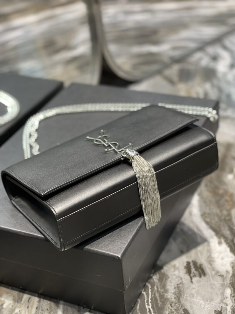 YSL Kate Medium With Tassle In Smooth Leather-24*14.5*5.5CM - Image 9