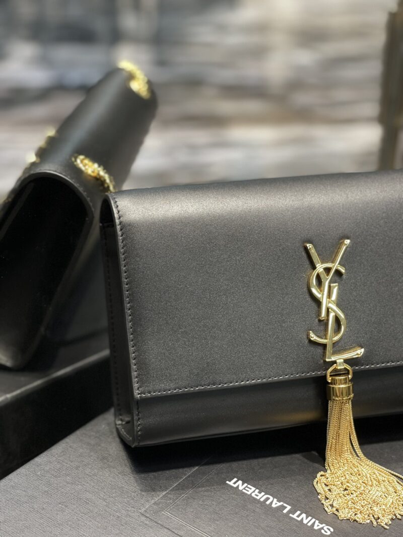 YSL Kate Medium With Tassle In Smooth Leather-24*14.5*5.5CM - Image 6
